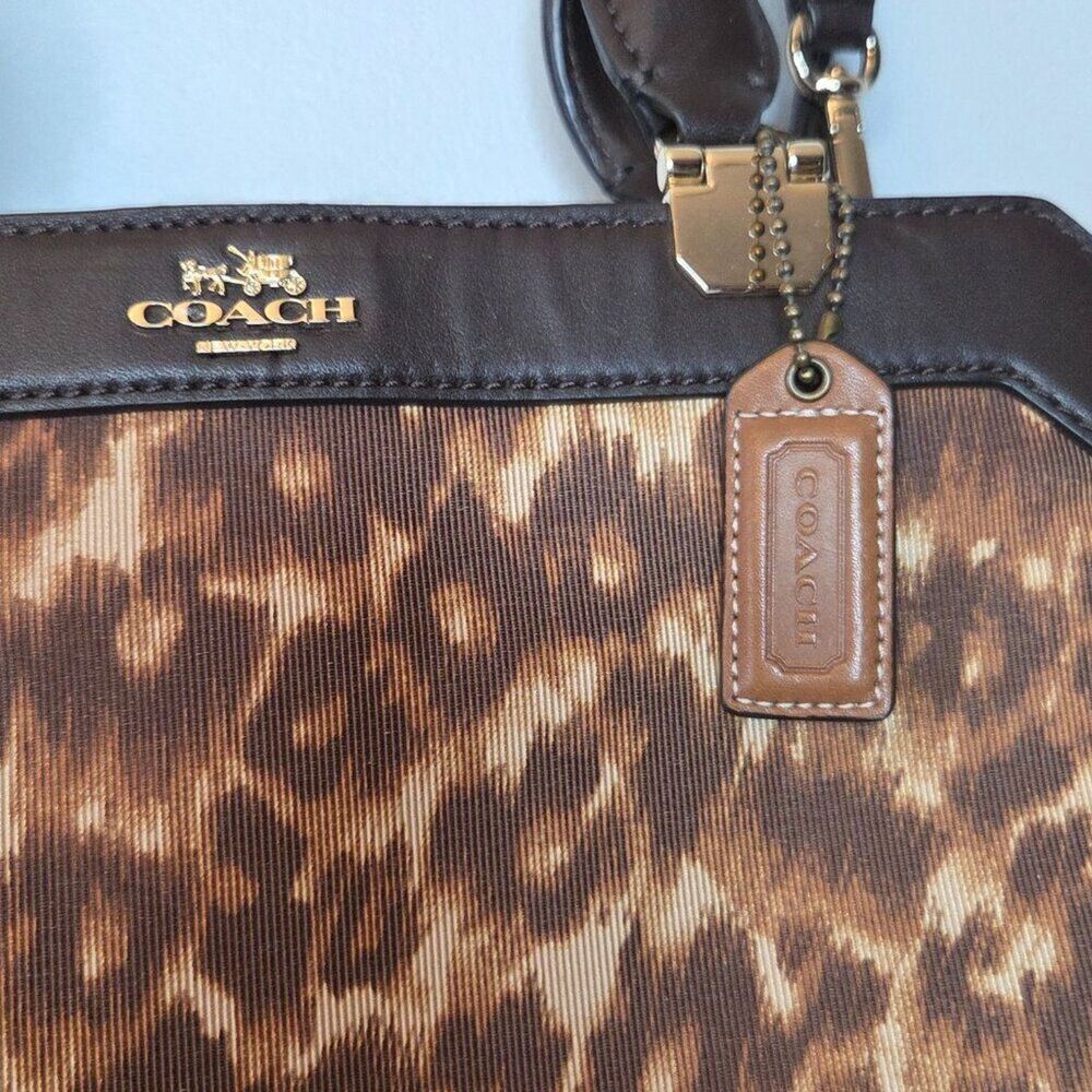 Coach Madison Mini Lexington Satchel in Ocelot Leopard Print - Picture 2 of 6